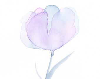 Original watercolor flower painting, "Whisper"