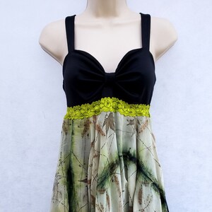 Silk Chiffon Eco Print Dyed Fairy Dress Sz M
