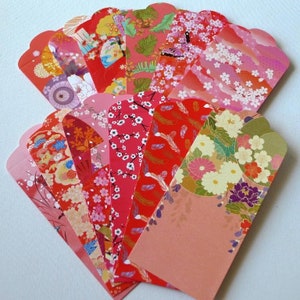 Sakura Spring Theme - requintado envelope de dinheiro vermelho com design japonês (conjunto de 12 peças ou design único)