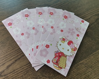 Kimono Hello Kitty (Pink) - Foil stamping Birthday or Wedding Cash Envelopes - 5 pcs (USD35 Free Ship Worldwide*)