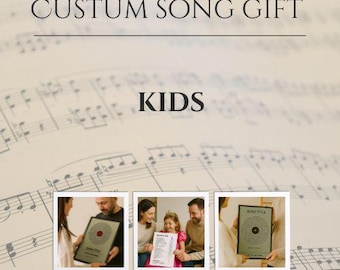 Canción personalizada • Regalo musical personalizado • Canción de boda • Canción conmemorativa • Canción de cumpleaños para niños • Tu historia en una canción