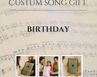Canción personalizada • Regalo musical personalizado • Canción de boda • Canción conmemorativa • Canción de cumpleaños para niños • Tu historia en una canción