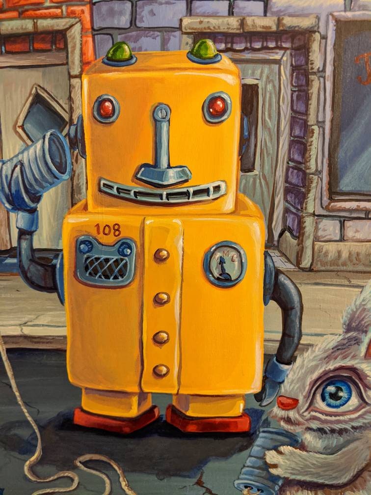 yellow colour robot car