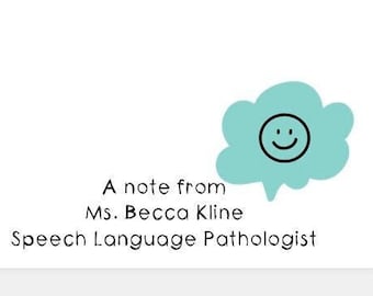 Speech Bubble Speech Language Pathologist SLP Nurse Teacher School Counselor Gift Personalized Note Pad