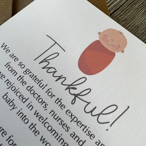 OB labor delivery L & D nurse appreciation gift thank you card tag doctor and staff thanks Baby delivery