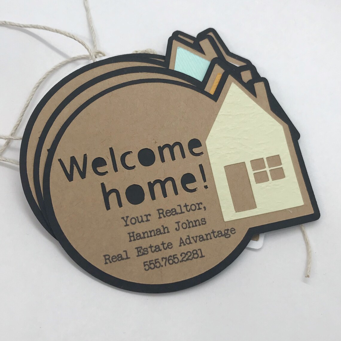 Realtor Marketing Thank You Tags Gift Personalized Handmade Etsy