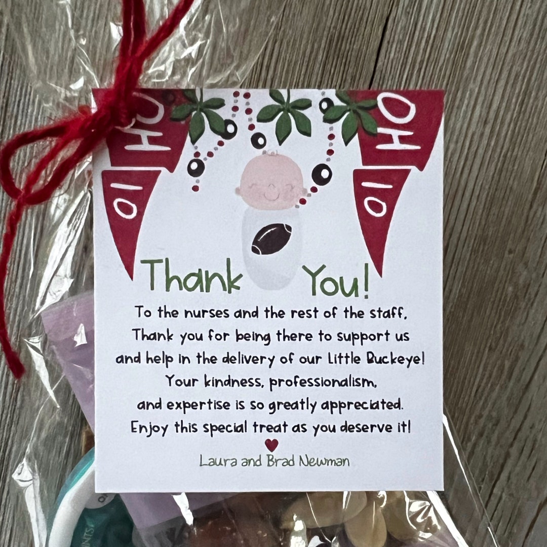 OB GYN Baby Delivery Nurse Appreciation Thank You Ohio State Buckeye ...