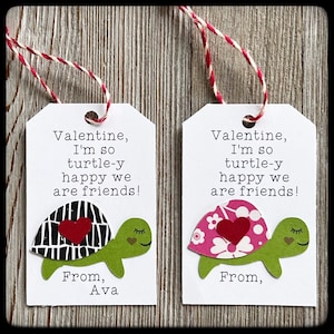 Personalized classroom set of Valentines Day Cards or Kit Save the Ocean Turtles