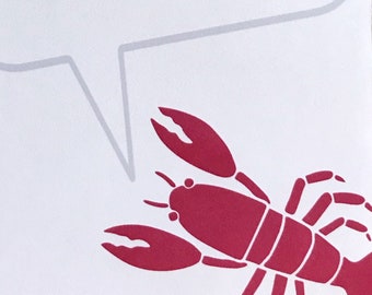 Bloc-notes Homard Écrevisse Crabe Fruits de mer Bouillir Wunsky Unique Speech Bubble