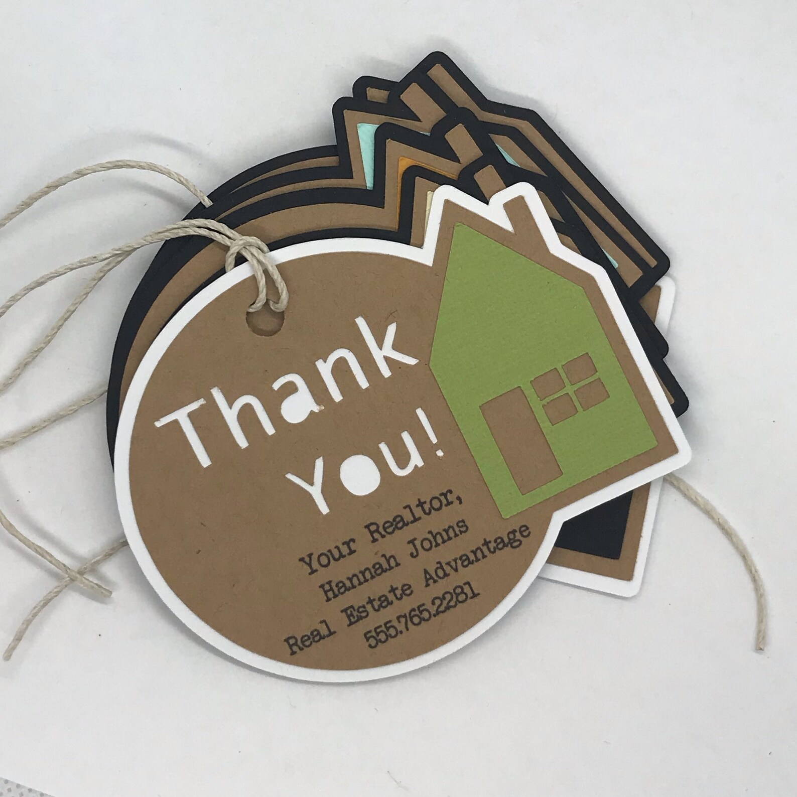 Realtor Marketing Thank You Tags Gift Personalized Handmade Etsy