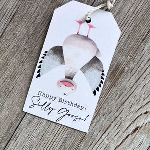 silly goose first birthday decor baby shower party favor tag tie on