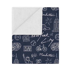 NYC Minky Blanket: Cozy New York Throw Blanket