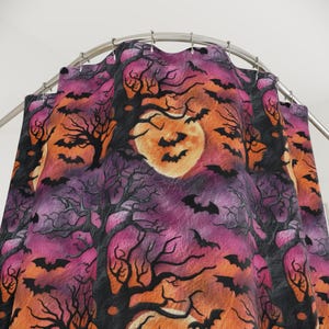 Spooky Halloween Shower Curtain: Gothic Bathroom Decor