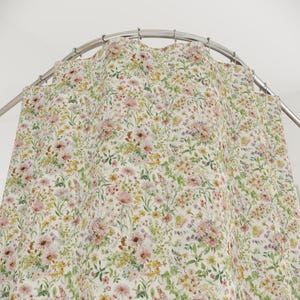 Cottage Floral Shower Curtain: Shabby Chic Bathroom Decor