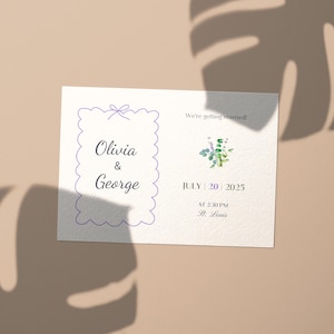 Marriage Announcement Template - Editable Canva Design - Custom Printable Event Card - Instant Download Ceremony Invite