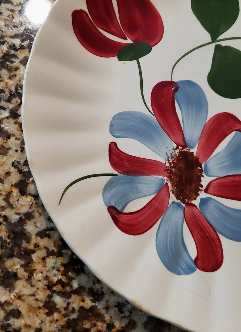 Blue Ridge Pottery Colonial Whirligig Var. Dinner Plate Etsy