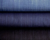 Conjunto de 3 colores japonés de alta calidad algodón solidalista tela de digo (50 cm cada uno)