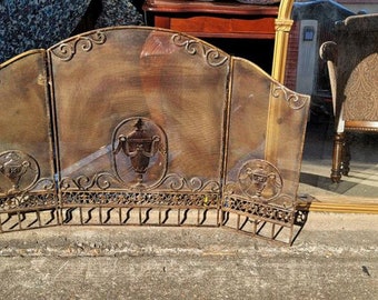 Vintage 3 Folding Metal Fireplace Cover