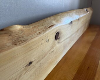 Solid Wood Floating Shelves - Live Edge Rustic Wall Shelves