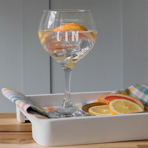 I’m outdoorsy...I like to drink Gin in the garden! Engraved Gin Goblet - Birthday Gift For Sister Her - Mothers Day Gift From Daughter