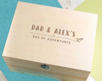 Boîte d'aventure papa personnalisée de fils ou de fille - Cadeaux de Noël pour papa