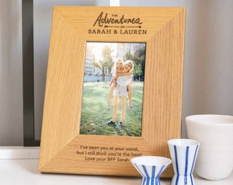Personalised 'Adventures of' Picture Frame Gifts for Couples Him Her - Personalised Wooden Photo Frame / Picture Frame