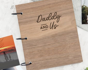 Engraved Photo Album for Dad - ‘Daddy and Us’ Scrapbook from Kids - Father’s day Gift - Birthday Gift for Daddy