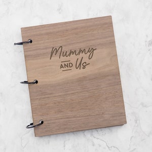 Mummy Gift, Engraved Photo Album for Mum, ‘Mummy and Us’ Scrapbook, Gift For Mom from Kids, Mother’s Day Gift, Birthday Gift for Mummy