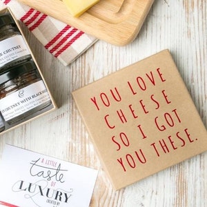 Cheese Lover's Chutney Gift Set Food Birthday Gift Set Gift set for Men Him Boyfriend Cute Funny Idea image 1