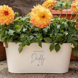 Jardinière commémorative gravée personnalisée | Un cadeau de souvenir pour grand-mère et grand-père | Cache-pot pour maman et papa Rememberance | Cadeau de perte