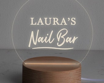 Gift For Small Business Owner, Business Sign, Nail Salon Desk Lamp, Gift For New Business Owner, Female Entrepreneur Gift, Girl Boss Gift