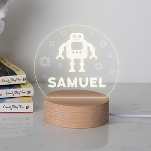 Personalised Robot Children's Night Light