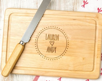 Personalized Gift, Wood Cutting Board, Engraved Chopping Board, Personalised Gift For Couples, Unique Engraved Cheeseboard, Couples Gift