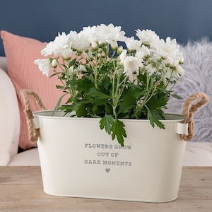 Engraved Flower Planter - Inspirational Gifts for Her Women - Unique Birthday Gifts for Girlfriend Wife Friends