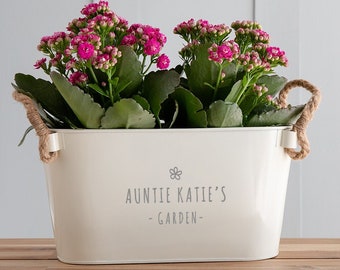 Fioriera personalizzata - Vaso per piante della zia inciso - Regali di compleanno unici per la zia di nipote - Regali di giardinaggio per le sue donne