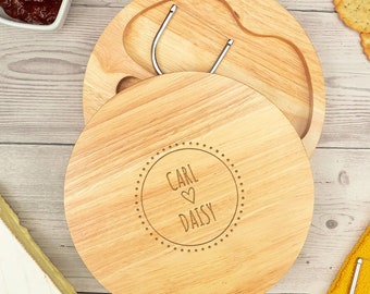 Personalised Cheese Board Set, Gift Set for Couples, Valentines Gifts For Her, Gift For Couples Who Has Everything, Cheese Tools