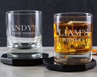 Personalised Whiskey Glass Tumbler Engraved Whisky Gift Idea | Etsy
