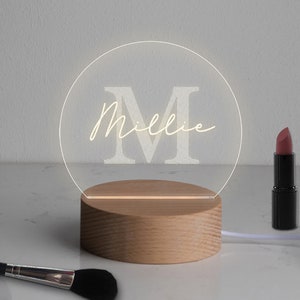 Personalised Gift, Mini LED Desk Lamp With Name, Personalised Gift for Her, Unique Birthday Gift, Bedside Table Room Decor, Small Name Lamp