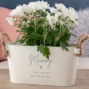 Personalised Engraved Flower Pot | Mothers Day Gift For Nan Grandma | I Love You Gift For Mummy | Thank You Gift For Mum Gran | Herb Planter