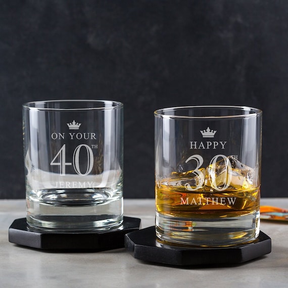 Engraved Birthday Scotch Glass