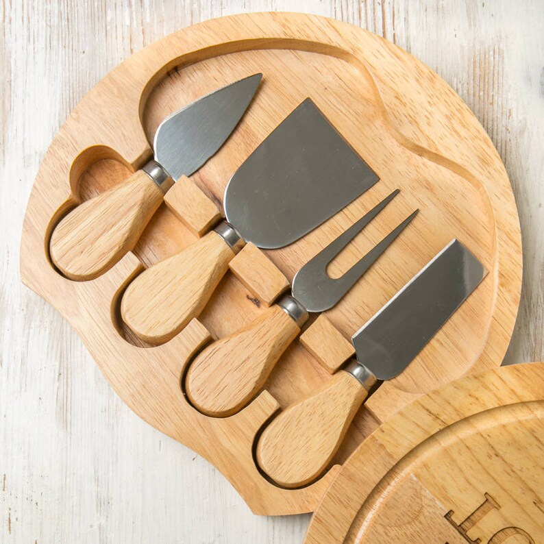 Personalised Cheese Board and Knives Set Personalized Etsy