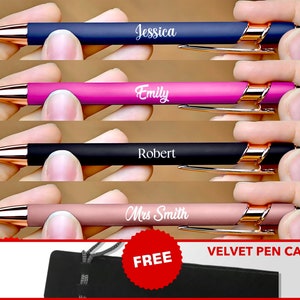 Personalized Luxurious Soft Touch Rose Gold Pen, Personalised Gift Pens for Women, Teacher Gifts, Fancy Custom Pen, Presents for Her