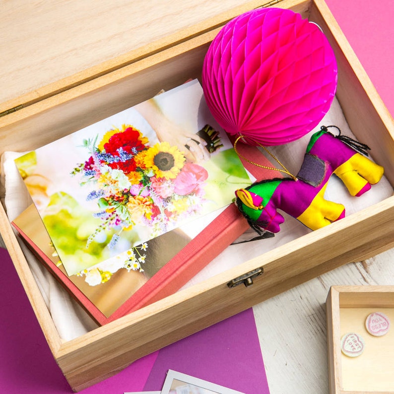 Personalized Wooden Keepsake Box for Couples, Personalised Memory Box, Unique Anniversary Gift, Valentines Day Present, Wooden Box image 6