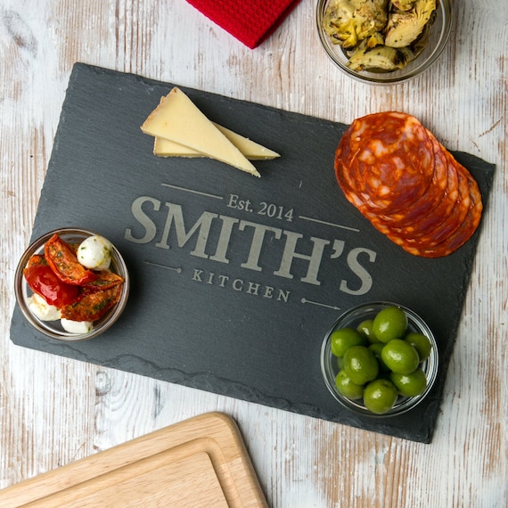 Personalised Slate Cheese Board Personalized Serving Board Cutting Board Housewarming Gift Engraved New Home Gift for Couple Etsy UK