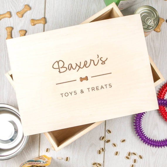 Personalised Pet Toy And Treat Storage Box - Gifts For Pets - Personalised Dog Toy Box - Dog Treat Box - Personalized Cat Gifts