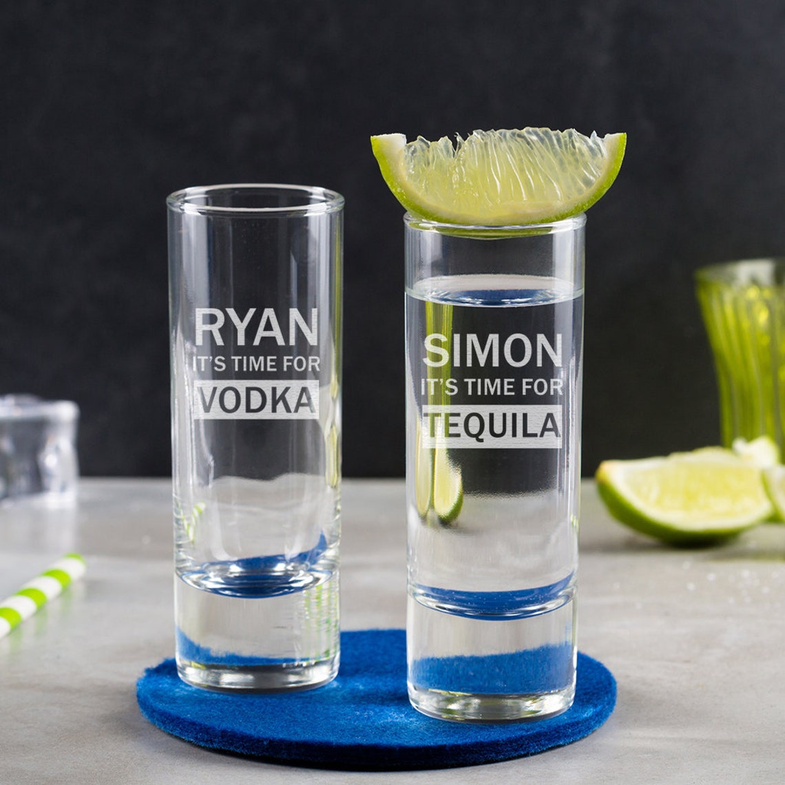 Engraved ‘it’s Tequila Time’ Personalised Shot - Etsy