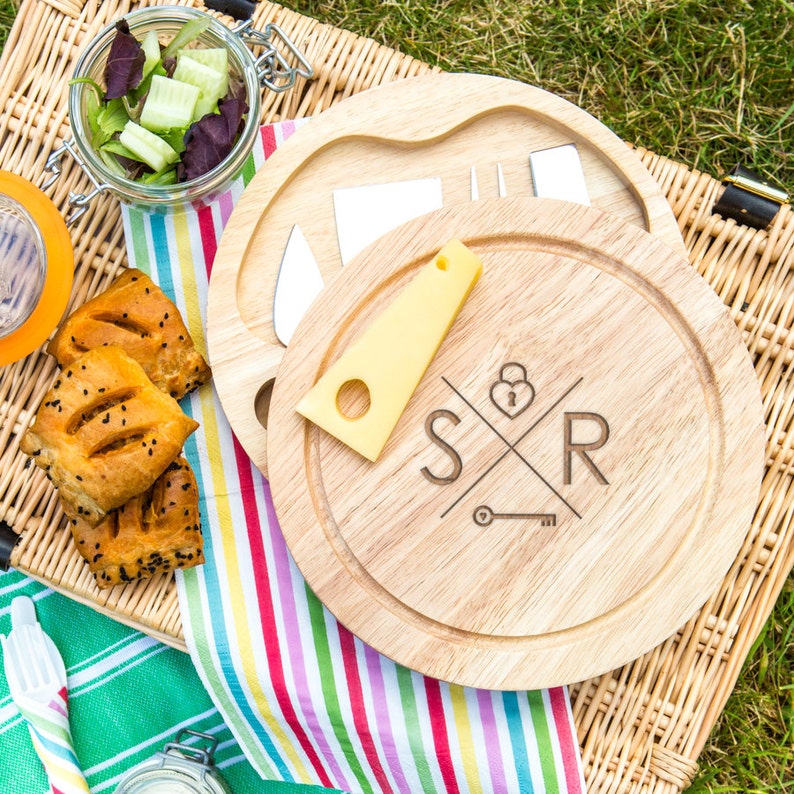 Key to My Heart Cheese Board Set Gift for Couples Home Etsy