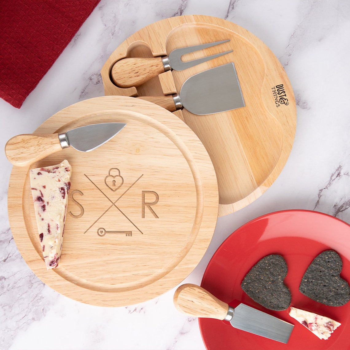 Key to My Heart Cheese Board Set Gift for Couples Home Etsy