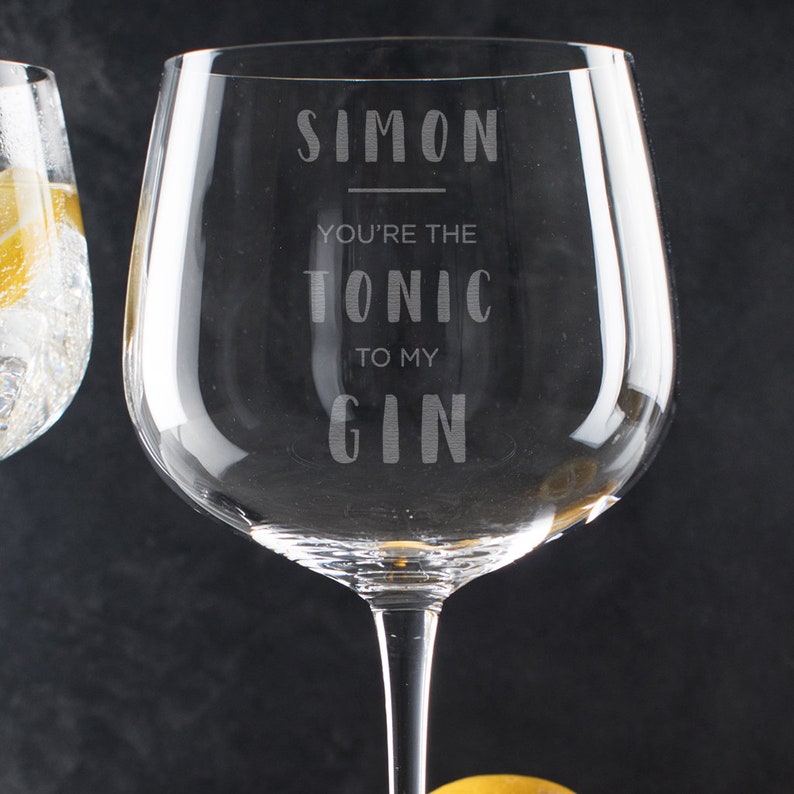 Personalised Gin and Tonic Glasses for Couples Engraved Etsy Canada