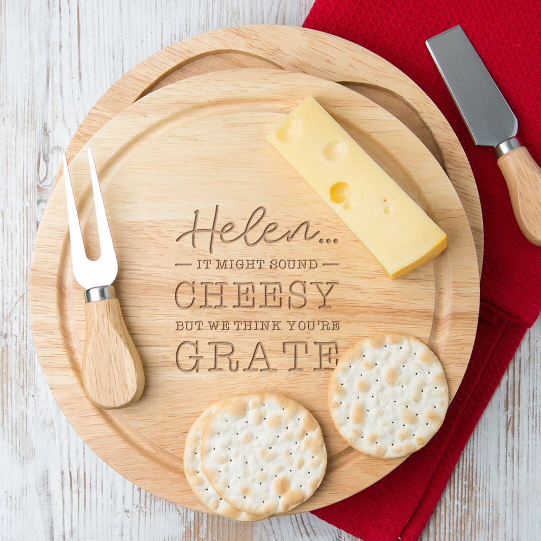 Personalised Cheese Board and Tool Set Unique Birthday Gift Etsy